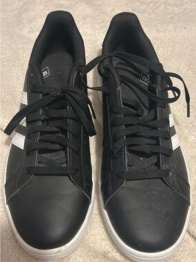 adidas Black Sneakers with White Stripes